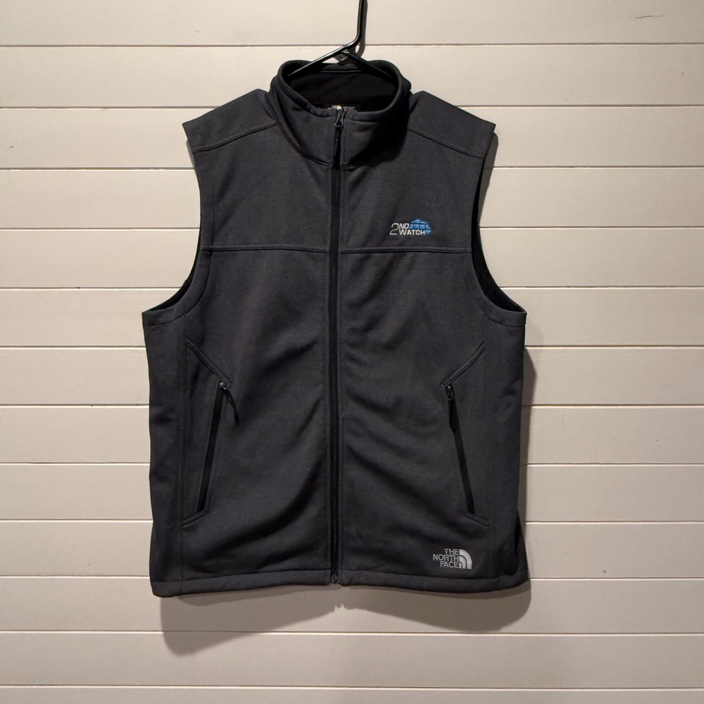 The North Face WindWall Softshell Vest Mens Large Gray Logo Gorpcore
